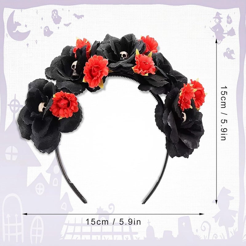 Gintison Halloween Headband, Cosplay Costume Hair Accessories Supplies Day of The Dead - Image 3